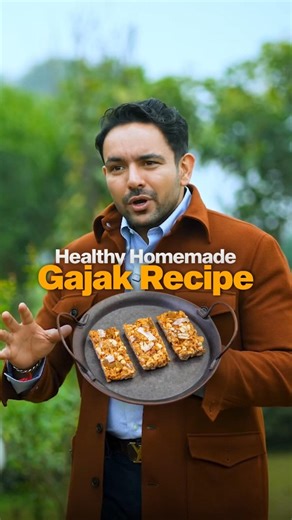 🥜 Homemade Healthy Gajak #gajjak #gajjakrecipe #indianwinterfood