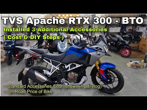 TVS APACHE RTX 300 BTO | 3 More Accessories, Pricing, DIY Tips | Std Accessories Pricing | DNA VLOGS