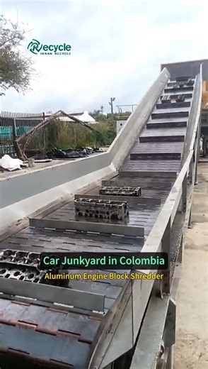 Henan Recycle Machinery on Instagram: "Car Junkyard in Colombia | Aluminum Engine Block Shredder #scrap #junkyard #carjunkyard #engineblock #recycling #metalrecycling #Scraplife #ScrapYard"