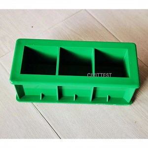 [Hot Item] 70X70mm 50X50mm ASTM BS Standard Cement Mortar Testing Three Gang Cube Mould ABS Plastic Test Mould