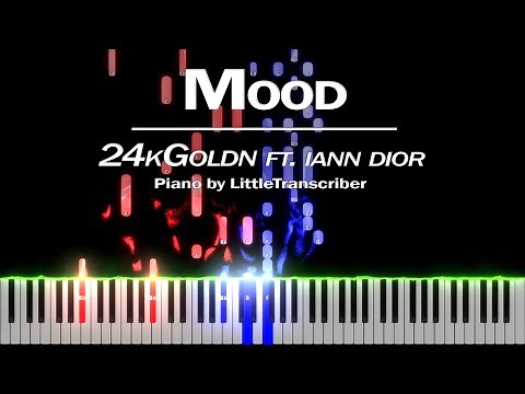 24kGoldn - Mood (Piano Cover) Tutorial ft iann dior by LittleTranscriber