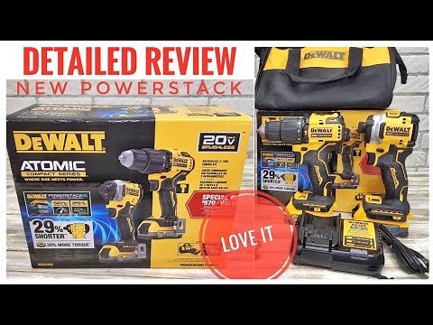 REVIEW Dewalt Atomic Brushless Drill Impact Driver Tool Kit 20V Max DCK254E2 POWERSTACK BATTERIES