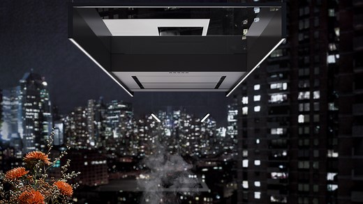 Plusieurs moteurs sur la hotte aspirante Falmec Light