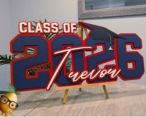 Class of 2026 Personalized Wooden Graduation Sign: Custom 3D Layered Name & Year - Etsy