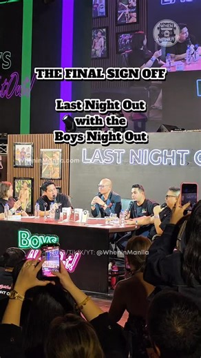 𝗪𝗵𝗲𝗻𝗜𝗻𝗠𝗮𝗻𝗶𝗹𝗮.𝗰𝗼𝗺 𝗣𝗵𝗶𝗹𝗶𝗽𝗽𝗶𝗻𝗲𝘀 on Instagram: "The final sign off! This was the last night out with the Boys Night Out! It feels like an end of an era! Is there anything you want to say to the boys? #boysnightout #yeahman ♥️♥️♥️"