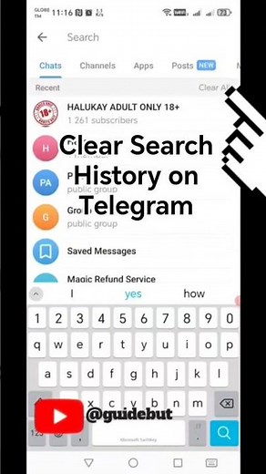 Clear All Search History in Telegram (NEW)