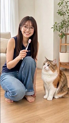 ねこと歯みがき🐱 歯ブラシの日