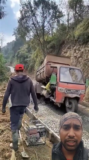 Practical Engineering: Constructing simple cement roads in mountainous areas #dailydoseab #shorts