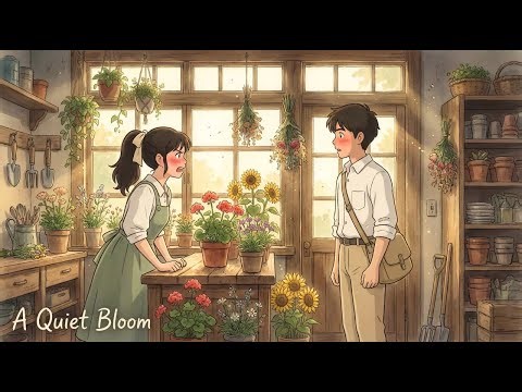 The Flower Shop Love Story – Rain to Sunshine (花屋の恋物語) | Ghibli Style ASMR & Cozy Anime Ambience 🌸🌧️