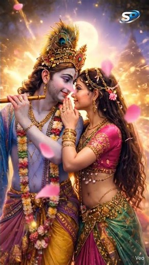 Aaj Vrindavan Rass Rachyo Hai | Radha Krishna Divine Ras Leela | Spiritual AI Video ✨🦚