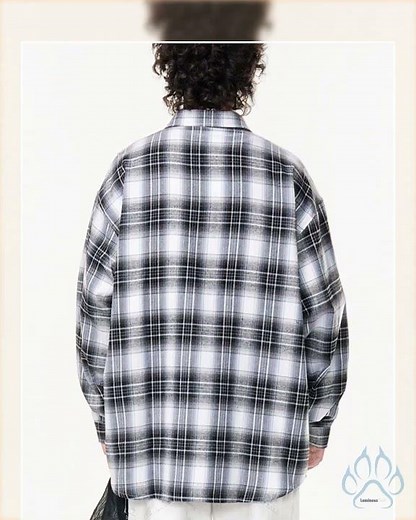Men's Oversized Plaid Button Up Shirt