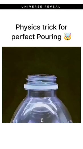 Dimension Science on Instagram: "Pouring liquids cleanly depends on basic principles of physics. Surface tension, adhesion, gravity, and viscosity all influence how a liquid behaves as it leaves a container. Tilting the container at a controlled angle and keeping the lip close to the receiving vessel reduces air gaps and splashing. This allows the liquid to follow a stable path instead of spreading or running down the side. As the liquid reaches the edge, adhesion briefly holds it to the lip bef