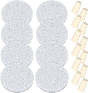 20Pcs Reusable Cold Brew Coffee Filters & Stoppers Replacement Compatible with Toddy Cold Brew System (Include 8Pcs Coffee Filters & 12Pcs Silicone Rubber Stoppers)