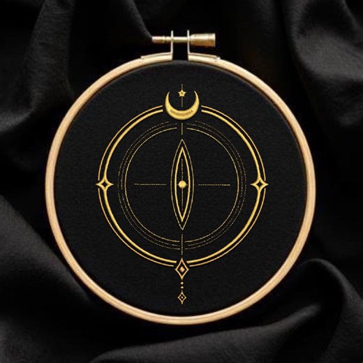 Axis Mundi Seal – Sacred Geometry Machine Embroidery Design - Etsy