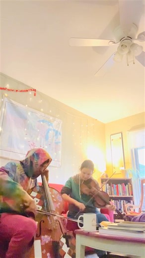 jamming on "arkansas traveler" in north carolina with my fluffy buddy Tatiana Hargreaves | Rushad Eggleston