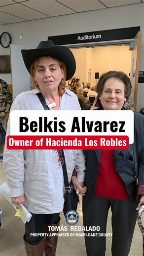 “Since Mr. Regalado came on board as the new Property Appraiser, I actually see changes and proactive measures being taken to protect farmers and our agricultural areas here in Miami-Dade County.” 🌱🤝 Belkis Alvarez, owner of Hacienda Los Robles (Hacienda Los Robles) and a farmer with over ten years of experience in agritourism, shared her experience working with our office. Hearing directly from our agricultural community reinforces our commitment to protecting farmers and supporting the futur