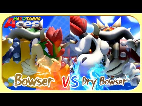 Bowser VS Dry Bowser - Mario Tennis Aces Gameplay (No Commentary)