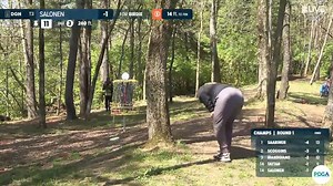 A rare standstill drive from Eveliina Salonen results in a birdie! | Disc Golf Pro Tour
