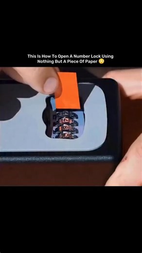 explain everything on Instagram: "Unlocking a number lock shouldn’t be this easy 🔐😳 What looks like magic is actually pure mechanics. Inside every number lock, each wheel has a tiny groove called a gate. When all gates line up in the correct position, the internal locking bar drops into place and the lock opens. Normally, you only reach those gates by turning the correct code. But this technique works by sliding a piece of paper between the wheels and feeling for the subtle moment when the pap
