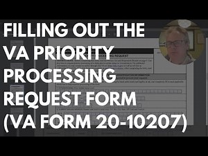 Filling Out the VA Priority Processing Request Form