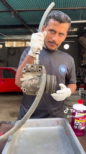 Car AC Compressor Service: Cleaning Before and After