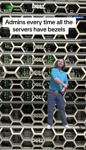 We have piles of bezels in the closet but there’s a simple beauty in all of the servers looking their best. #computers #datacenter #tech