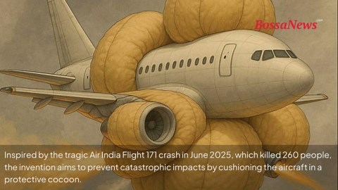 Futuristic aircraft concept promises safe landings with massive airbag system