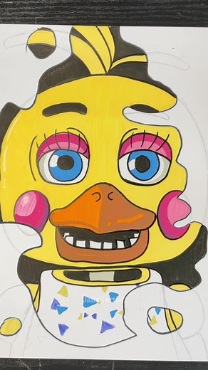 Drawing Toy Chica with Pencil Sharpening Techniques