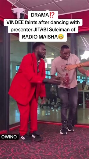 Drama at Radio Maisha: VINDEE Faints While Dancing