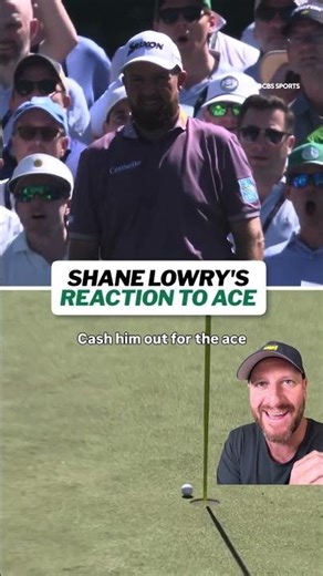 Shane Lowery’s reaction to ace 😱⛳️