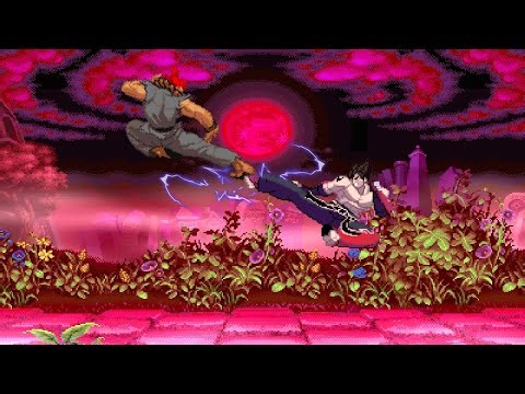 Akuma Vs Jin Kazama - TEKKEN X Street Fighter X Anime MUGEN [Capcom Vs SNK 3][CVS/PotS/Infinite]