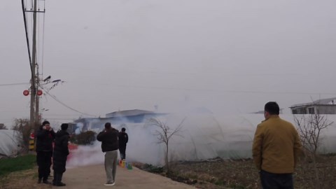 Man’s jacket damaged after firecracker mishap in Shandong, China