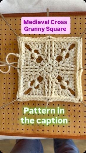 Bellwether Craft Co. | Medieval Cross Granny Square STITCHES/TERMS TO KNOW: Magic ring sl st - Slip stich ch - Chain sc - Single crochet dc - Double crochet... | Instagram