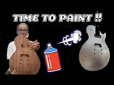 Painting my DIY guitar kit with spray rattle cans ! Harley Benton from Thomann :)