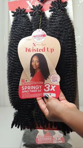 Outre Twisted Up 50" 3x Springy Afro Twist 16" Unboxing