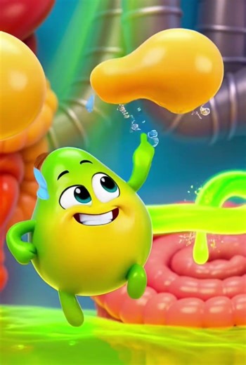“Gallbladder in Action! 🍏💚 Digestive System 3D Animation | #short#bile
