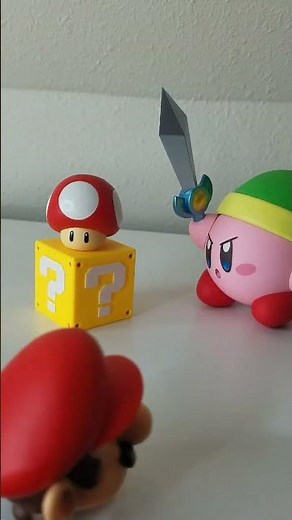 kirby vs mario stop motion