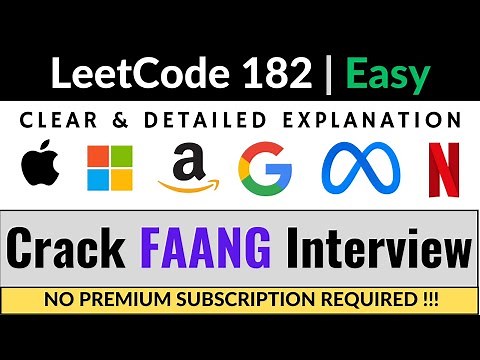 Leetcode 182 - Duplicate Emails - Python Solution | FAANG Interviews - Everyday Data Science