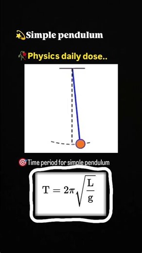 simple pendulum #explorephysics #formula#science#explorepage #like#share#subscribe #comment