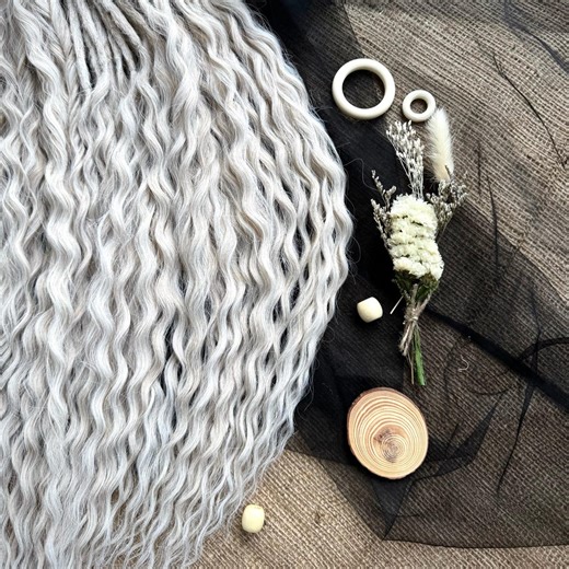 Fast Shipping Dread, Platinum Blonde Wavy Synthetic Dreadlock Extensions, Reusable Double Ended Curly Locks, Festival Hair in Stock - Etsy