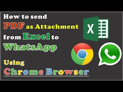 How to send PDF from excel to whatsapp using Chrome Browser