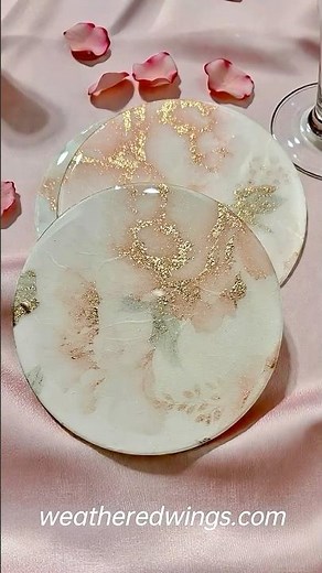 DIY Coasters with Decoupage and Resin #diy #valentinesday