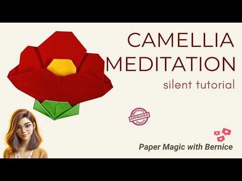 3D Origami Camellia Meditation 🌸 Silent Tutorial