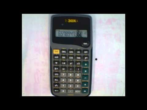 TX 30XA calculator sci notation
