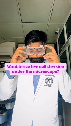 Abhay Mishra | Academic Advisor on Instagram: "Follow @thatcoolprofessor 🧬 Witness Life in Motion! | The Beauty of Cell Division 🔬✨ From one cell to two — it all begins here! 🌱 In this reel, we’re diving microscopically into the mesmerizing process of mitosis, where a single cell divides to create new life. ➡️ PROPHASE: The chromosomes condense like tightly packed threads, and the nuclear envelope starts to fade away. The mitotic spindle begins to form — the stage is set!