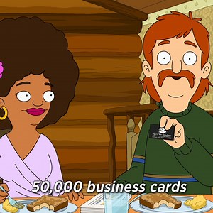 once you have business cards, you've officially made it 💯🤩 stream a new episode of #thegreatnorth now on Hulu! | Animation Domination