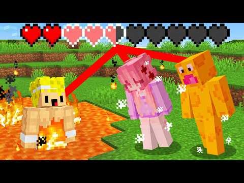 Minecraft Pero COMPARTIMOS Toda Nuestra BARRA de VIDA