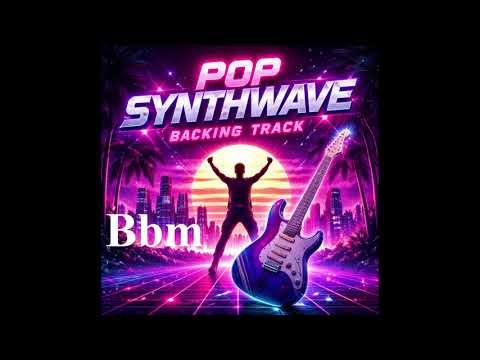 80s Synthwave Pop Uplifting Power House Backing Track in F minor for Guitar - "Only Up'
