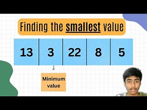 How to find the smallest value in an array - Java made easy