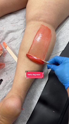 Lower Leg Waxing with Orange Hard Wax Technique
